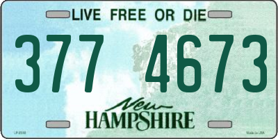 NH license plate 3774673