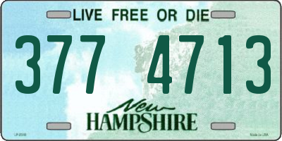 NH license plate 3774713