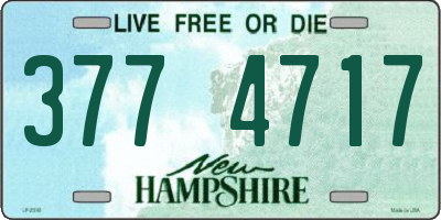 NH license plate 3774717