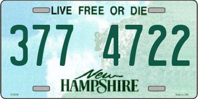 NH license plate 3774722