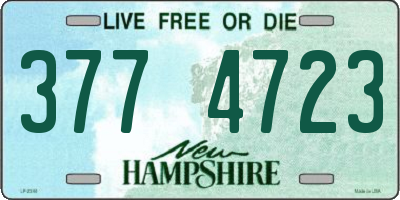 NH license plate 3774723