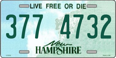 NH license plate 3774732