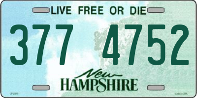 NH license plate 3774752