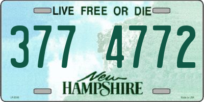 NH license plate 3774772