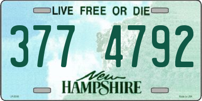 NH license plate 3774792