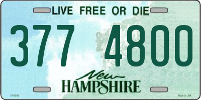 NH license plate 3774800