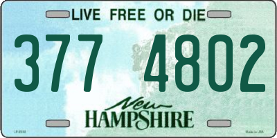 NH license plate 3774802