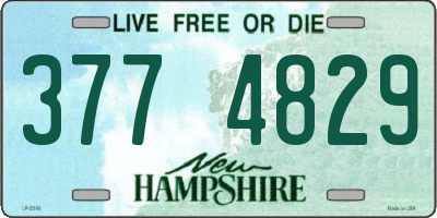 NH license plate 3774829