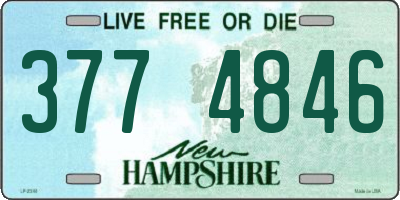 NH license plate 3774846