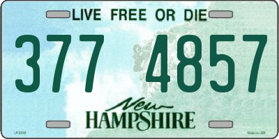 NH license plate 3774857