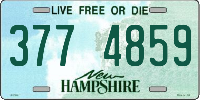 NH license plate 3774859