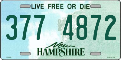 NH license plate 3774872