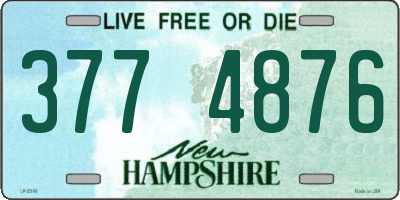 NH license plate 3774876