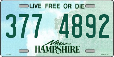 NH license plate 3774892