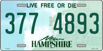 NH license plate 3774893