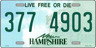 NH license plate 3774903