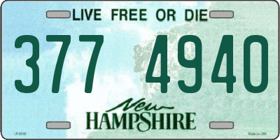 NH license plate 3774940