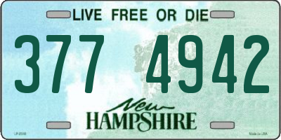 NH license plate 3774942