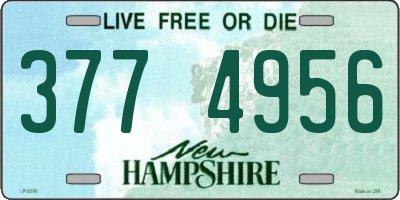 NH license plate 3774956