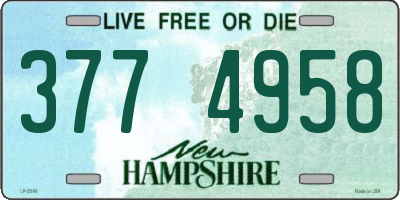 NH license plate 3774958