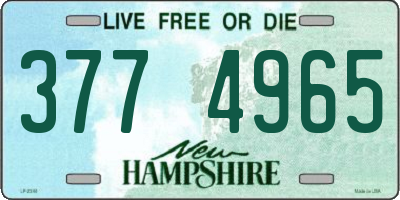 NH license plate 3774965