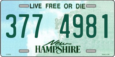NH license plate 3774981