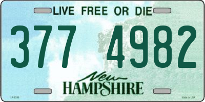 NH license plate 3774982
