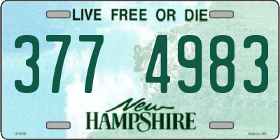 NH license plate 3774983