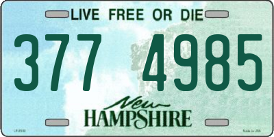 NH license plate 3774985