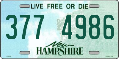 NH license plate 3774986