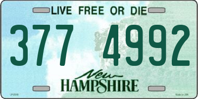 NH license plate 3774992