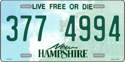 NH license plate 3774994