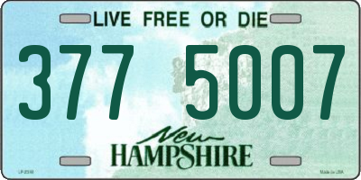 NH license plate 3775007
