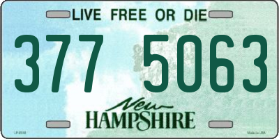 NH license plate 3775063