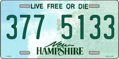 NH license plate 3775133