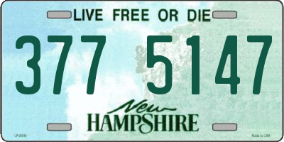 NH license plate 3775147