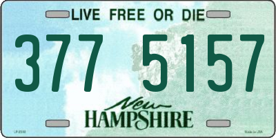NH license plate 3775157