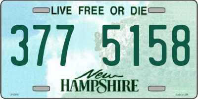 NH license plate 3775158