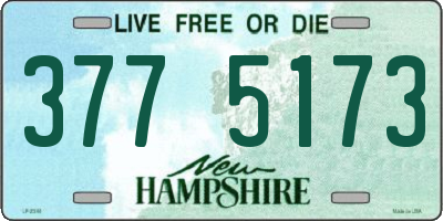 NH license plate 3775173