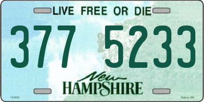 NH license plate 3775233