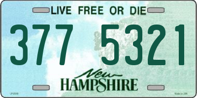 NH license plate 3775321