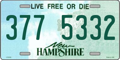 NH license plate 3775332