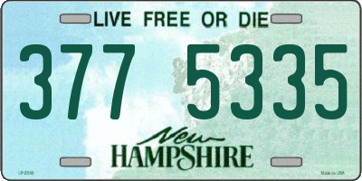 NH license plate 3775335