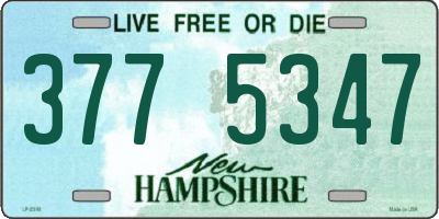 NH license plate 3775347