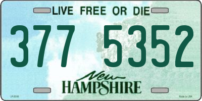 NH license plate 3775352