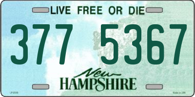 NH license plate 3775367