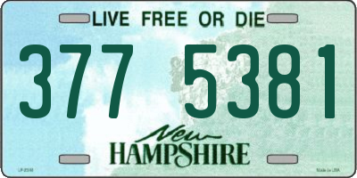 NH license plate 3775381