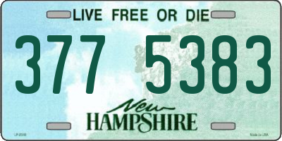 NH license plate 3775383