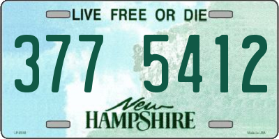 NH license plate 3775412
