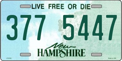 NH license plate 3775447